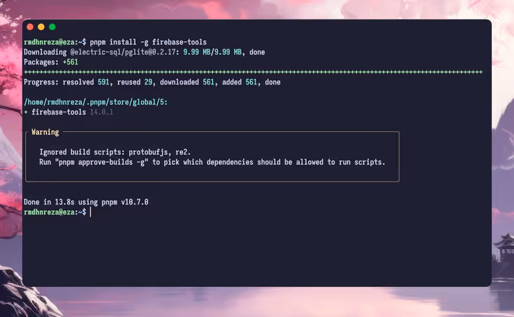 Install firebase-tools