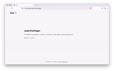 Hugo Website Home