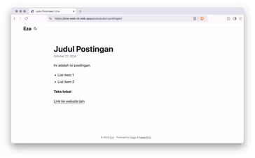 Hugo Website Page