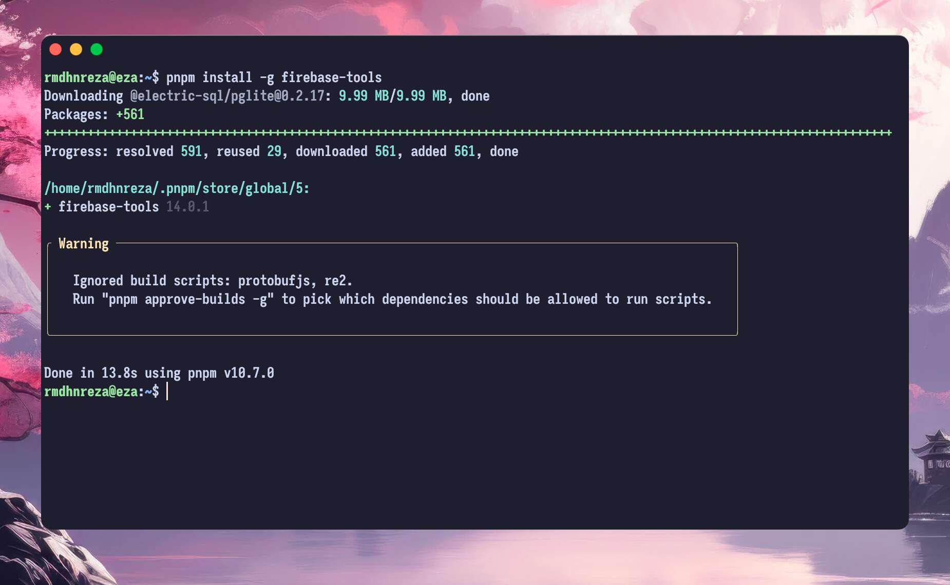 Install firebase-tools
