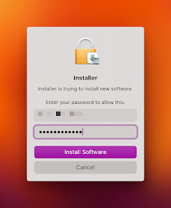 Enter your password to install the driver