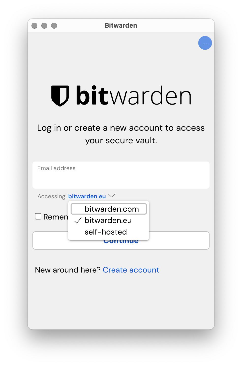 Extension: Pilih menu Self-hosted
